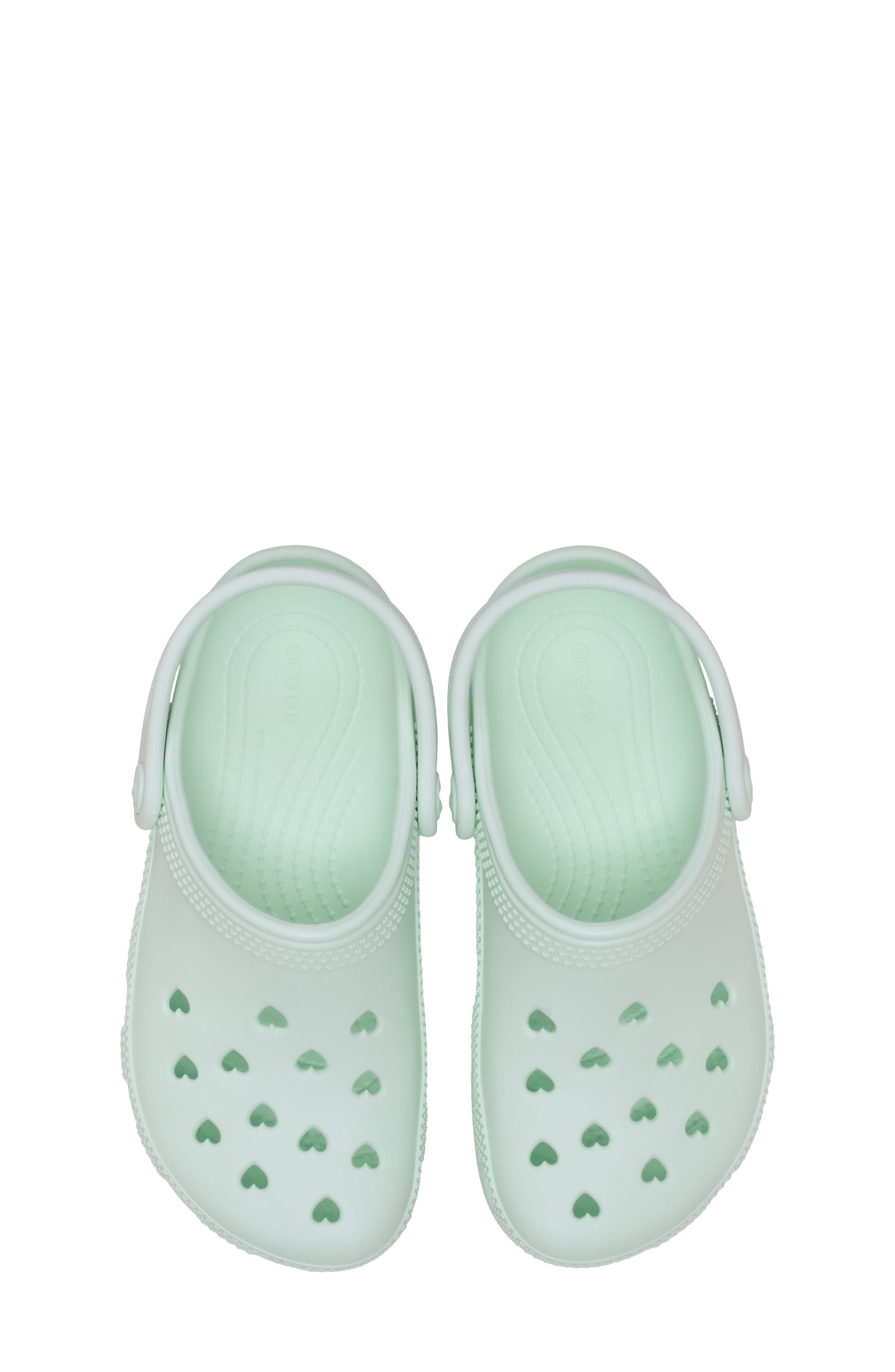 Kids' Classic Hearts Cutout Clog, Alternate, color, RETRO ICE