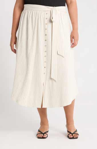 Stripe Pull-On Skirt