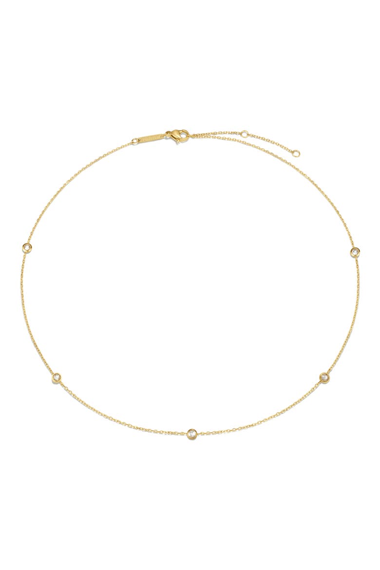 Multi Stone Chain Necklace, Main, color, GOLD