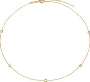 D.LOUISE Multi Stone Chain Necklace