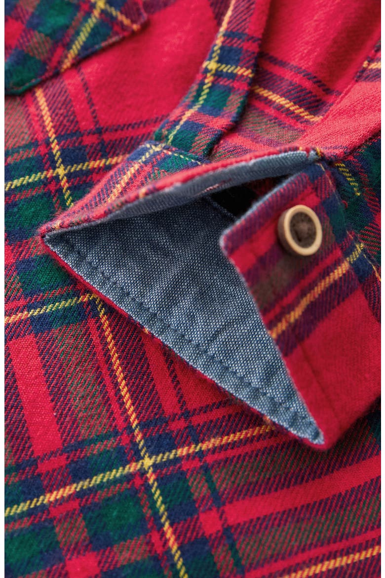 Kids' Tartan Cotton Flannel Button-Up Shirt, Alternate, color, RED