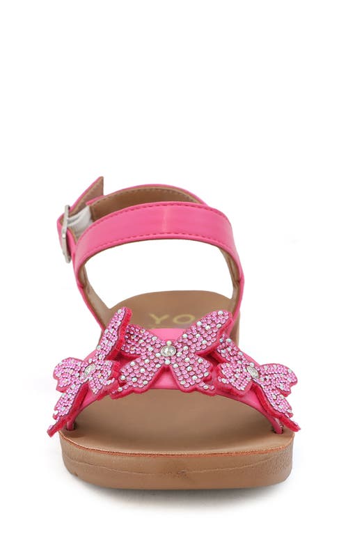 Yoki Kids' Embellished Butterfly Sandal In Pink