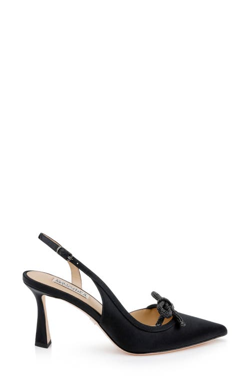 Badgley Mischka Bridal Georgie Slingback Half D'orsay Pointed Toe Pump In Black