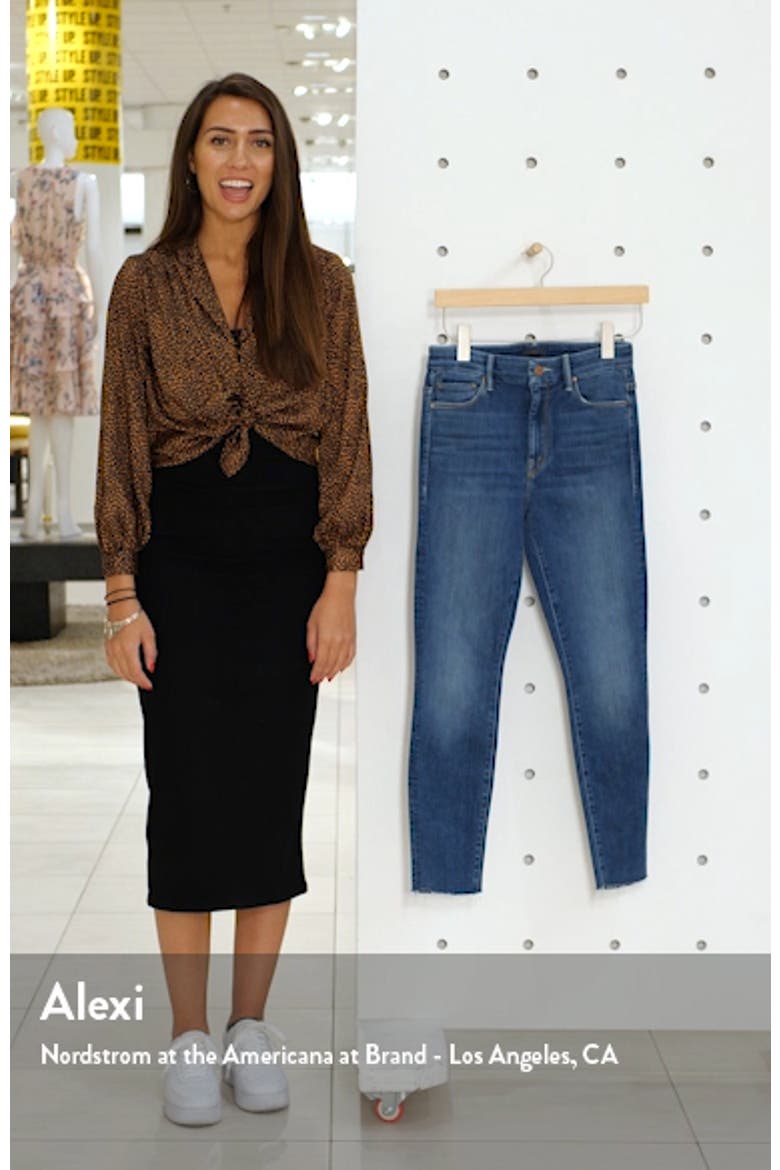 The Looker High Waist Frayed Ankle Skinny Jeans video