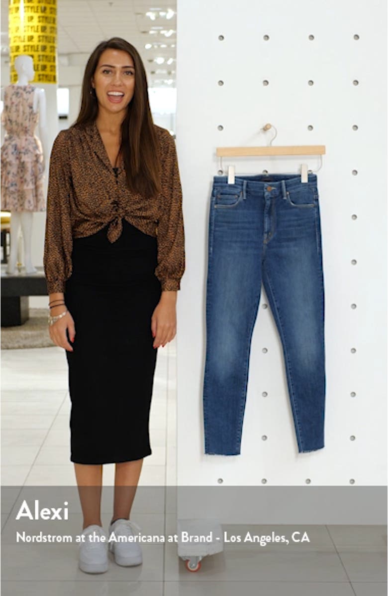 The Looker High Waist Frayed Ankle Skinny Jeans, sales video thumbnail