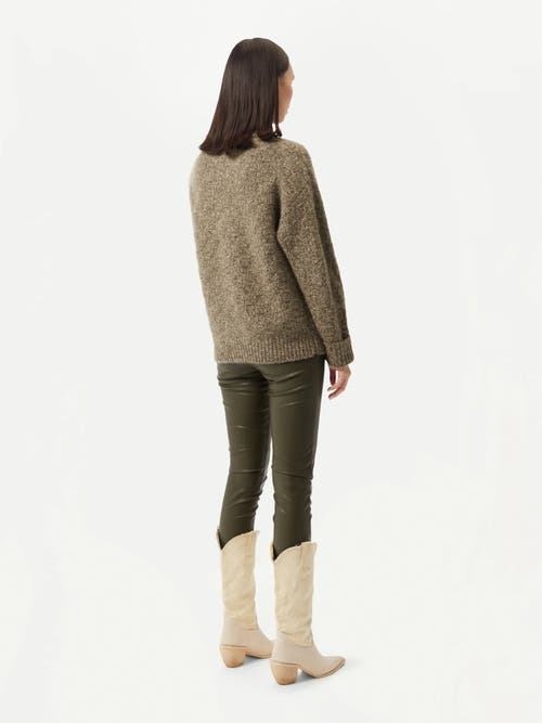 Gobi Mongolian Cashmere Basket-weave Cashmere Sweater In Capulet Olive