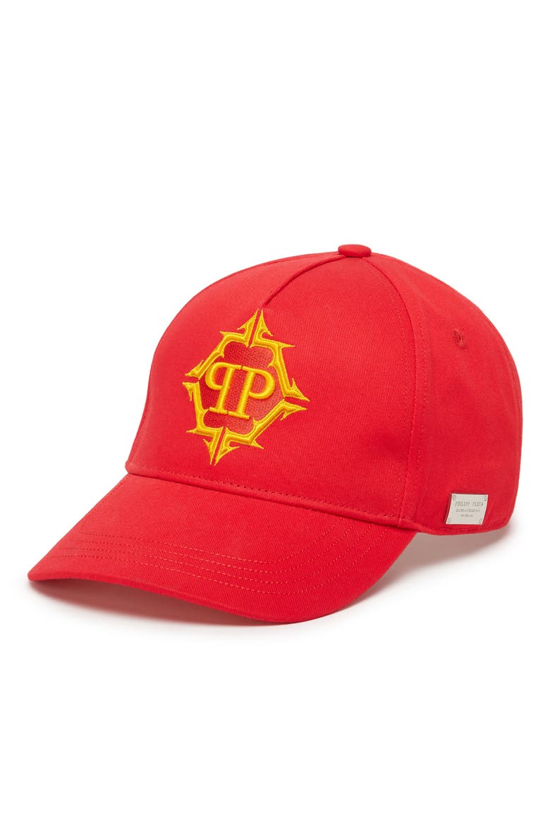 Baseball Cap Hexagon Adjustable Strap Unisex, Main, color, red
