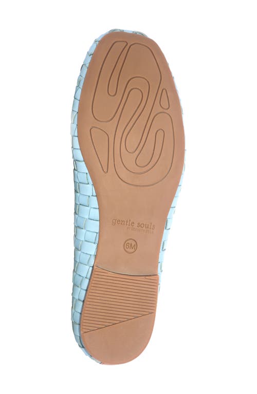 Shop Gentle Souls By Kenneth Cole Gentle Souls Willow Woven Flat In Ashley Blue Leather