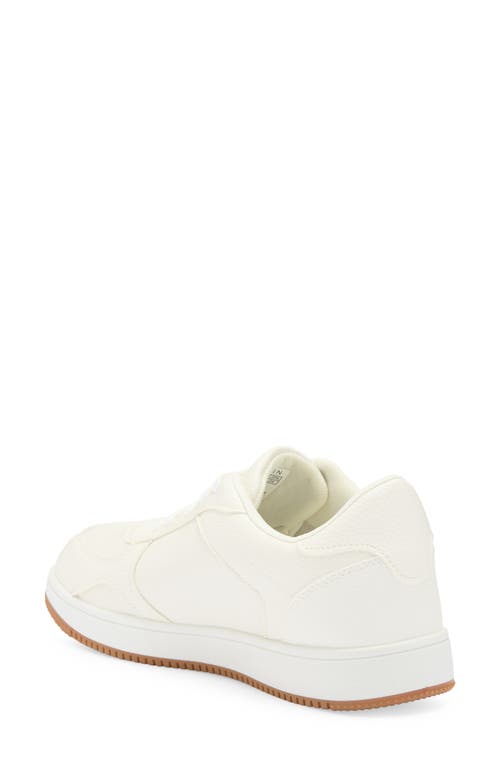 Danskin Two-toned Court Sneaker In White/gum