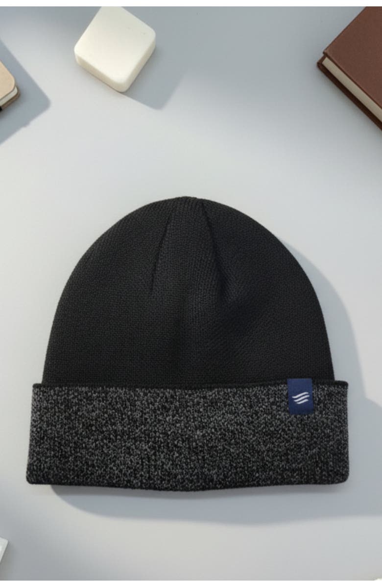United By Blue The Essential Merino Marled Beanie, Alternate, color, Black