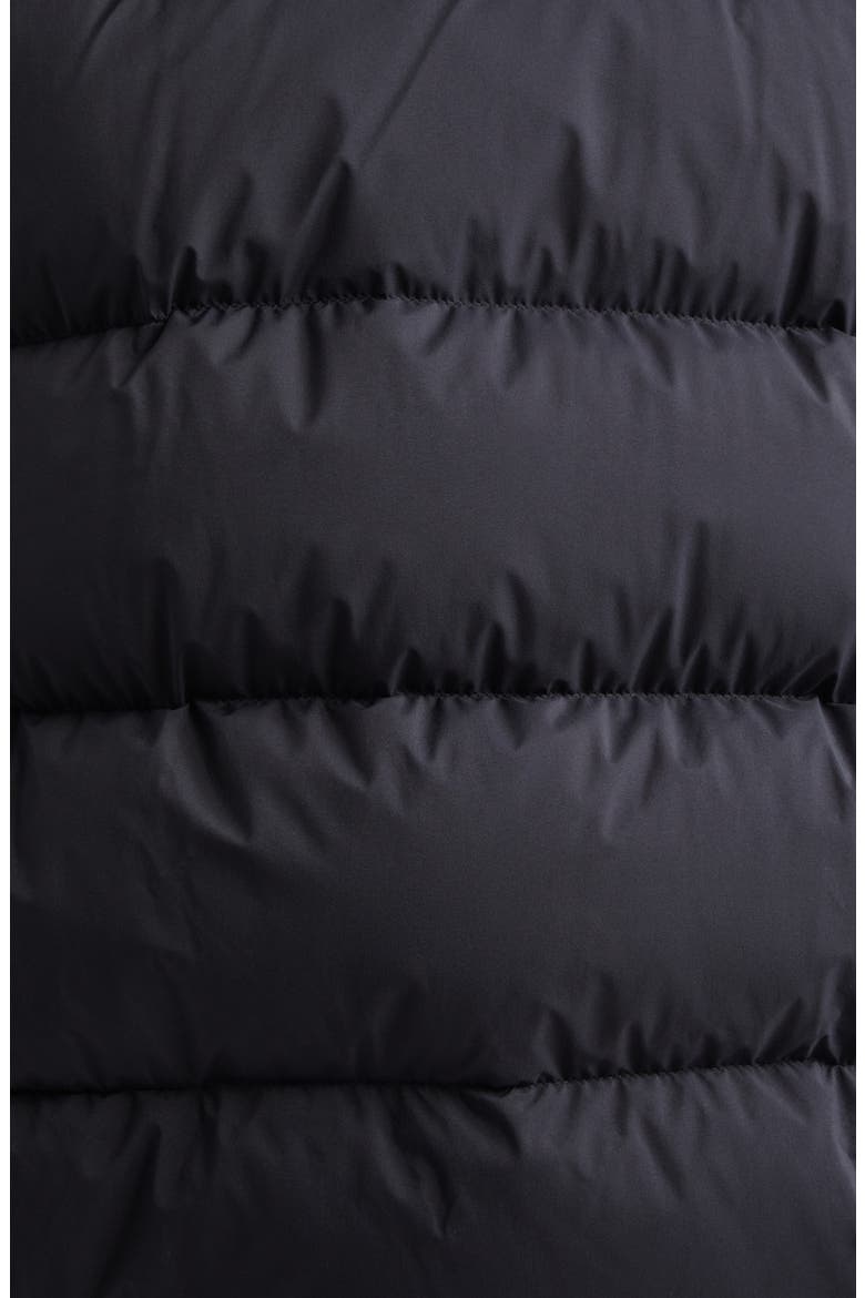 Arabbas Genuine Shearling Collar Down Jacket, Alternate, color, BLACK