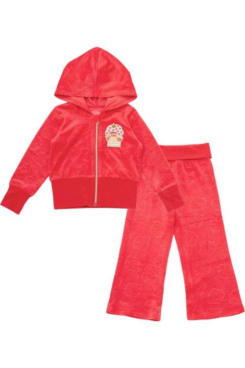 Velour Hoodie and Pants Set