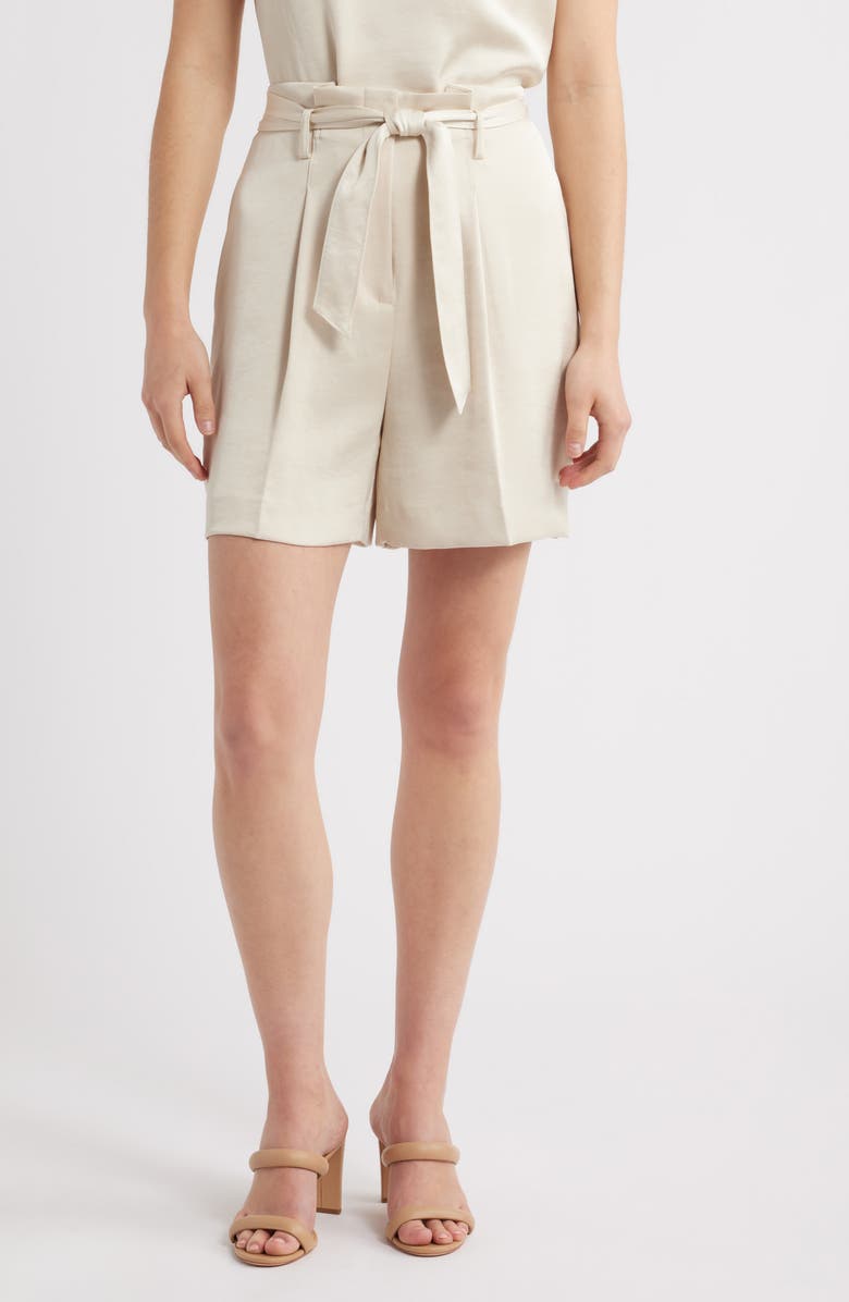 Anne Klein Paperbag Waist Shorts, Main, color, 