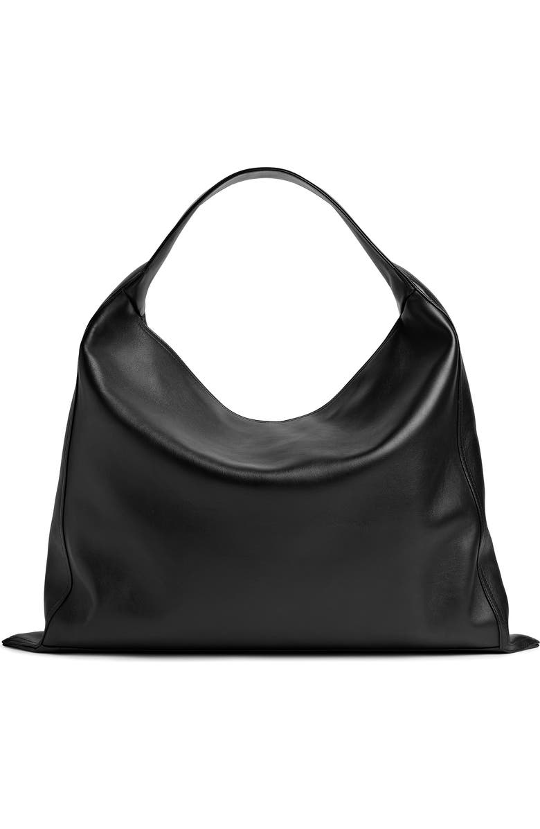 Bottega Veneta Large Hop Leather Hobo Bag, Alternate, color, 1019 Black-M Brass