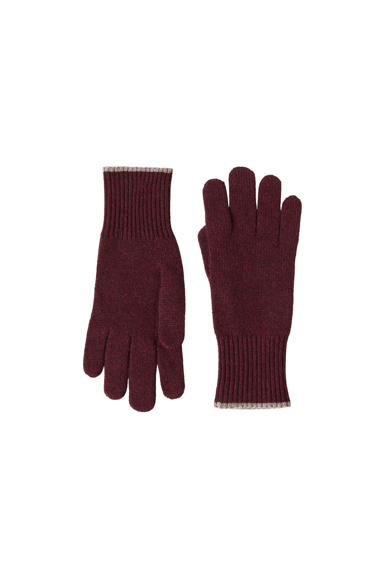Cashmere knit gloves, Alternate, color, Burgundy