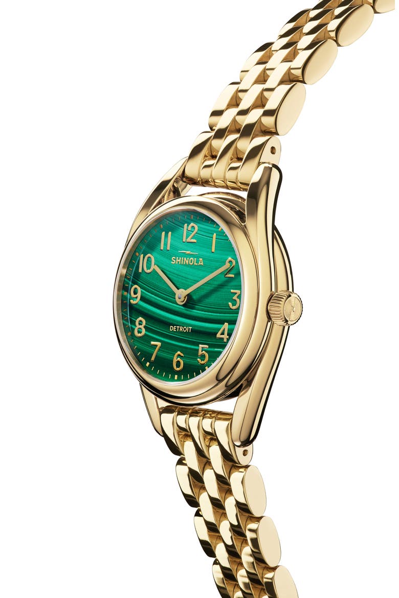 Derby Bracelet Watch, 30.5mm, Alternate, color, MALACHITE