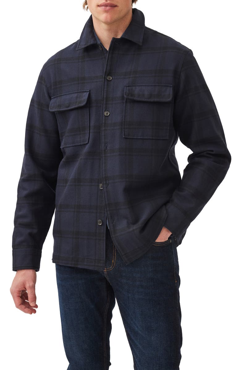 Rodd & Gunn Wadestown Windowpane Check Cotton Twill Button-Up Shirt Jacket, Main, color, 