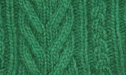 Portolano Cable Knit Cashmere Beanie In Green