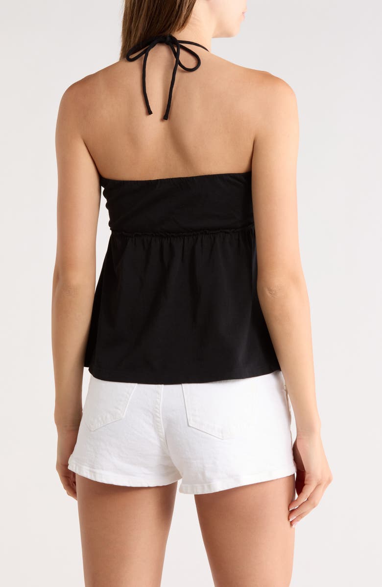 Abound Babydoll Halter Top, Alternate, color, Black