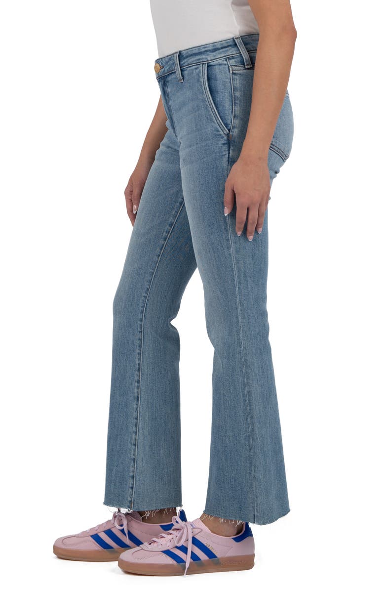 KUT from the Kloth Kelsey Mid Rise Kick Flare Jeans, Alternate, color, Motivation