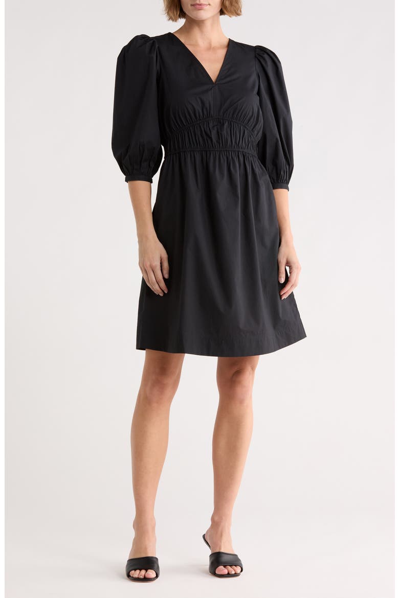Dezzan Cotton Dress, Main, color, BLACK