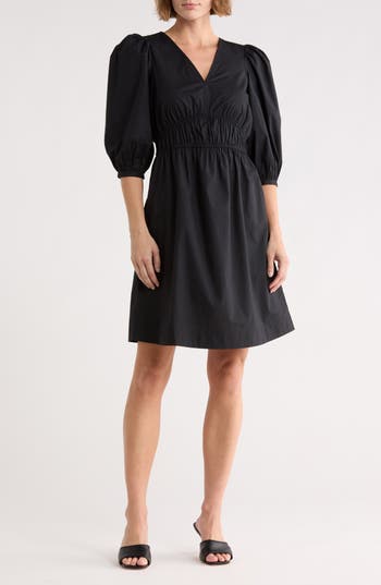 BOSS Dezzan Cotton Dress in Black at Nordstrom Rack, Size 4