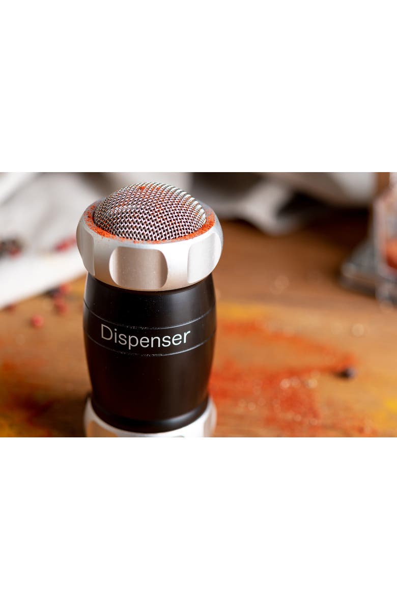 Marcato Design Line Dispenser Shaker for Flour, Powdered Sugar, and More, Alternate, color, Black