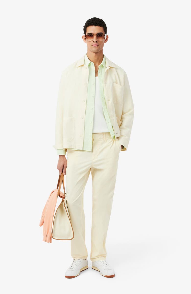 Lacoste Essentials Stripe Cotton Button-Up Oxford Shirt, Alternate, color,