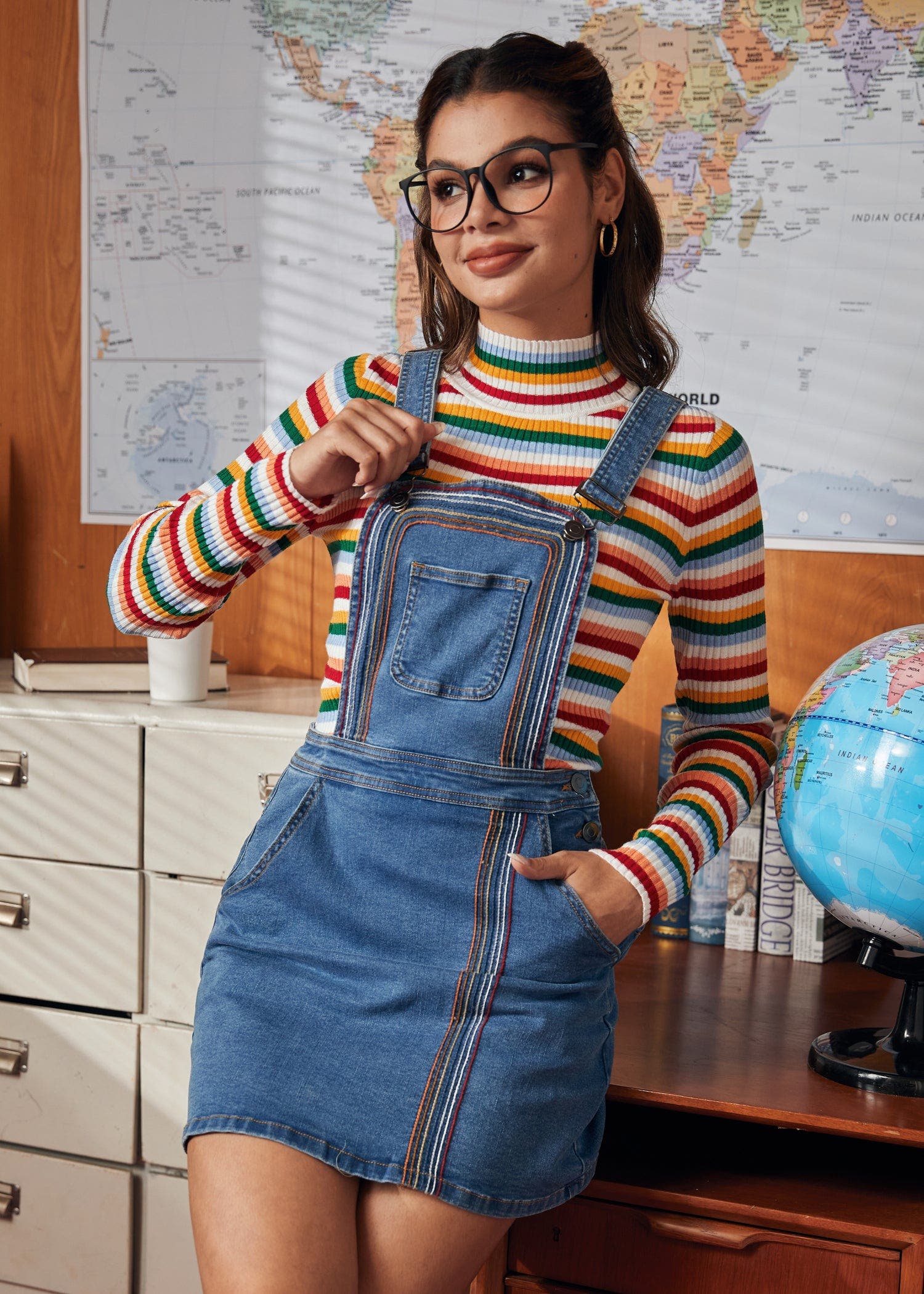 ModCloth A Posh Picnic Denim Overall Jumper (Women) | Nordstrom