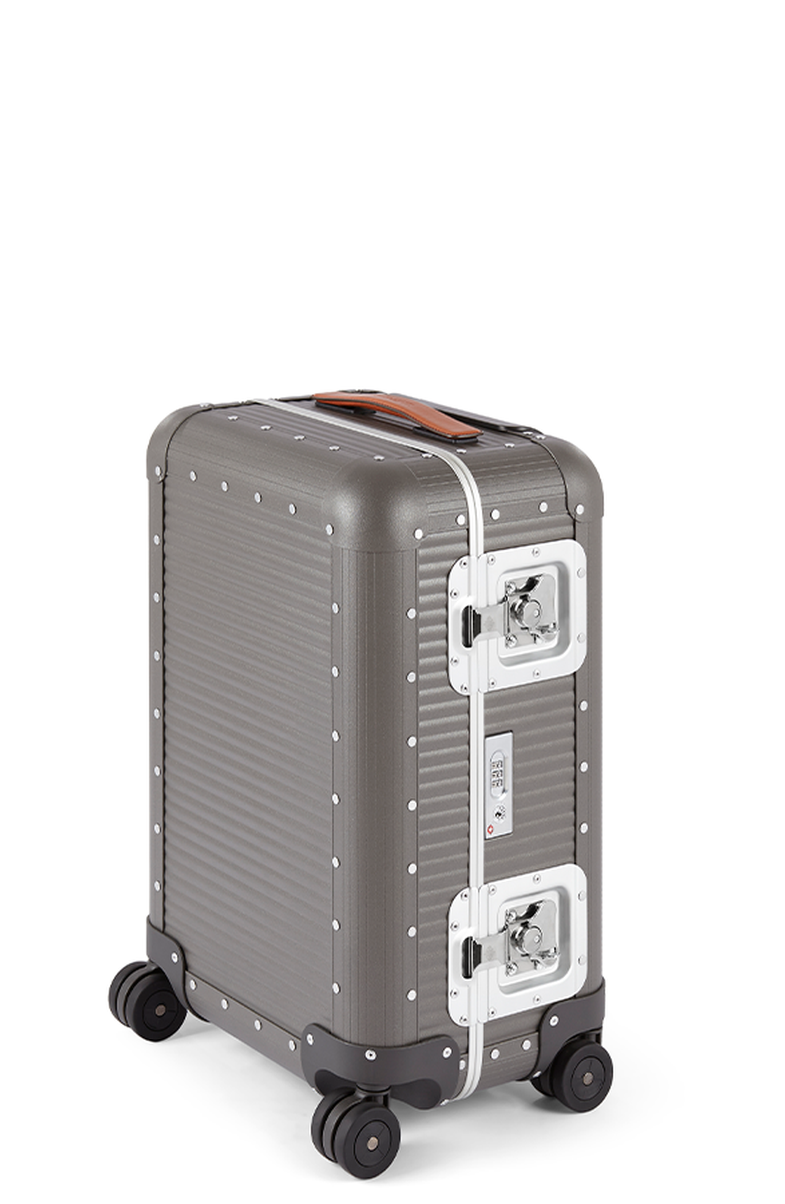 FPM - Fabbrica Pelletterie Milano - US Bank Light Spinner 55M Suitcase, Main, color, Steel Grey