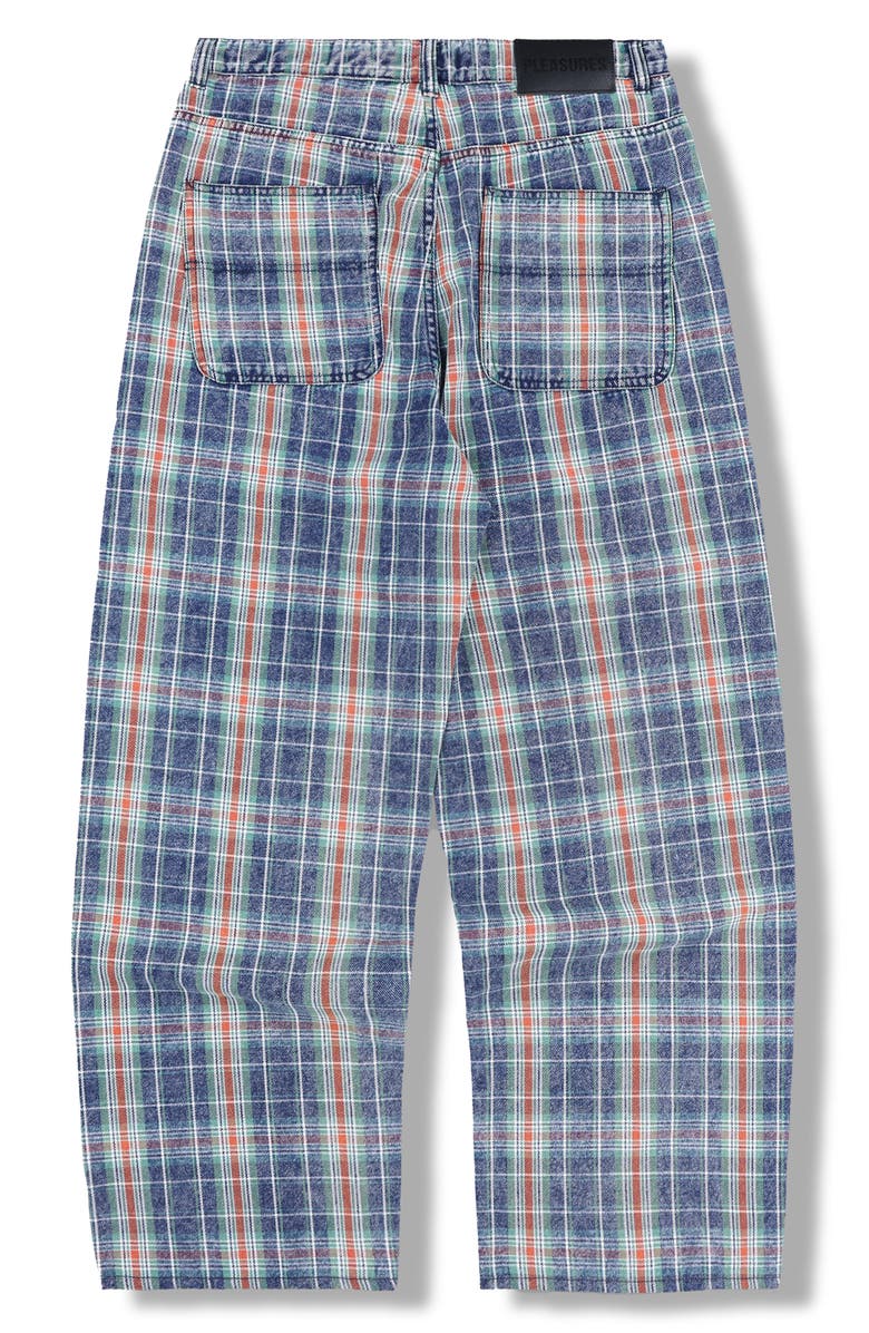 PLEASURES Formula Plaid Baggy Jeans, Alternate, color, 