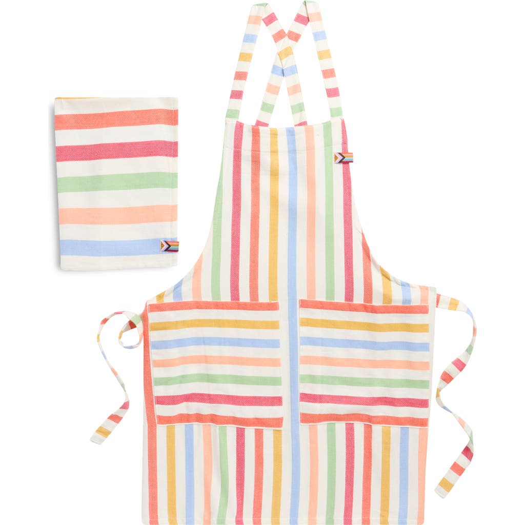 Now Designs Color Parade Apron & Tea Towel Set In Multi