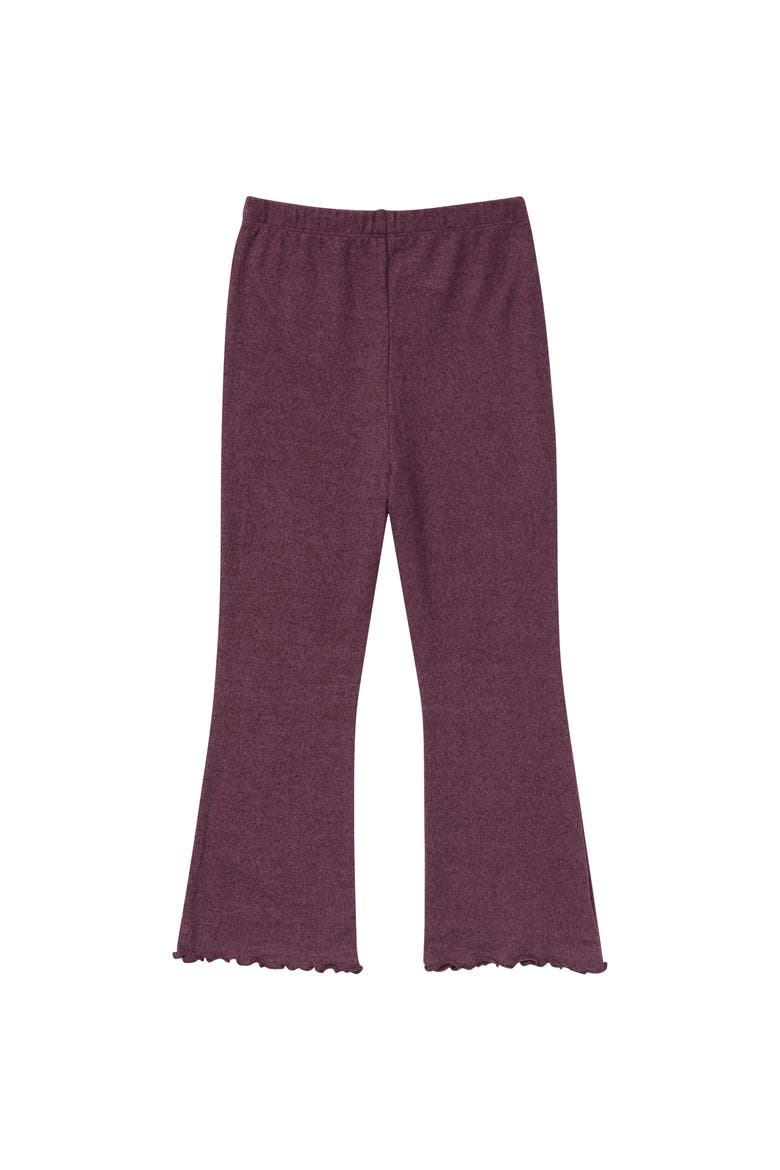 Ruffle Collar Top and Flare Pant Set, Alternate, color, Plum