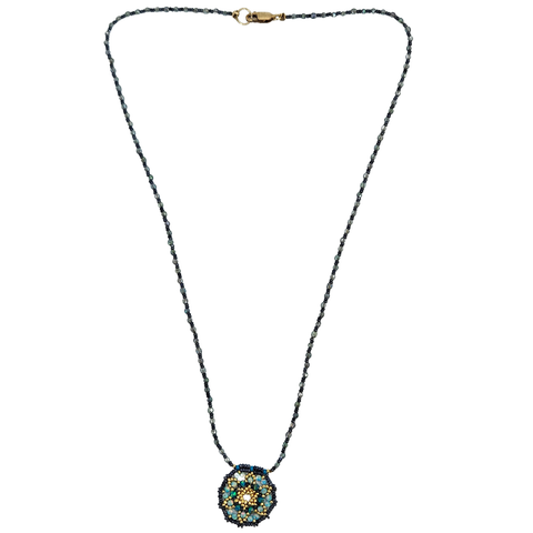 Blue Beaded Small Dreamer Necklace