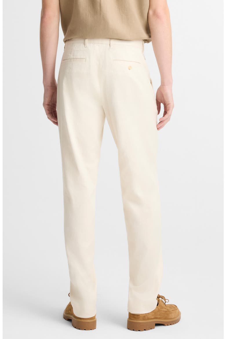 Owen Linen & Cotton Blend Extended Tab Pants, Alternate, color, BONE
