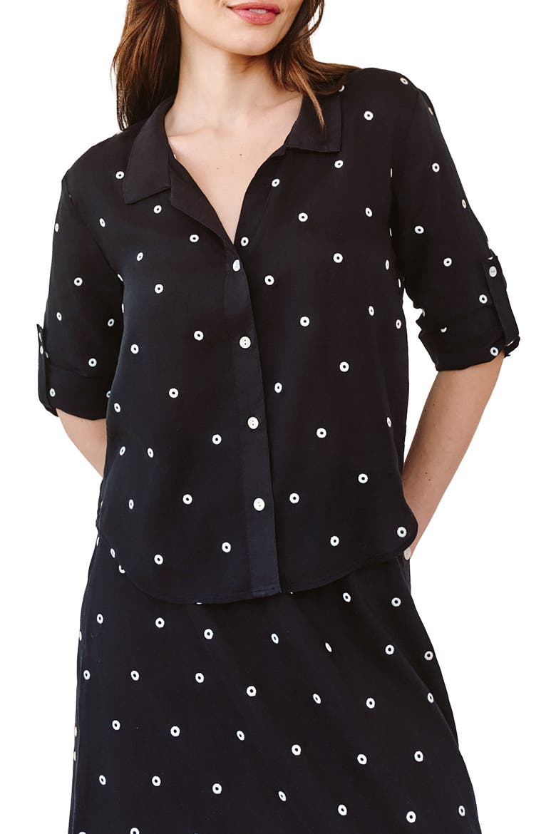 Dot Button-Up Camp Shirt, Main, color, CABANA DOT