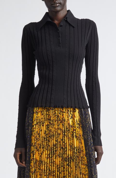 Monet Fine Bobble Knit Long Sleeve Top