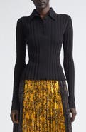 Proenza Schouler Monet Fine Bobble Knit Long Sleeve Top