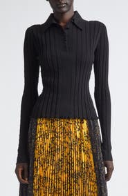 Proenza Schouler Monet Fine Bobble Knit Long Sleeve Top