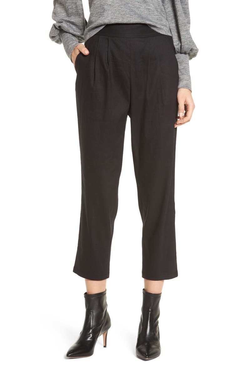 Leith Pleat Front Crop Pants, Main, color, 