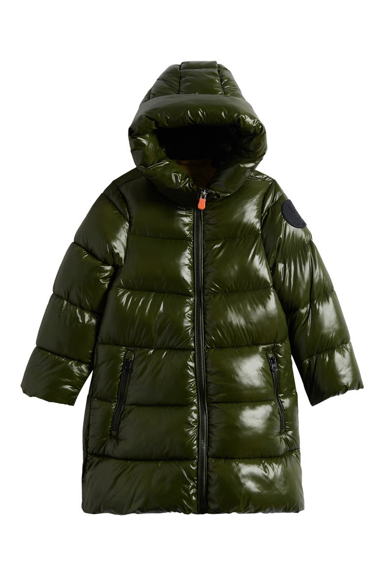 Kids' Millie Hooded Windproof Coat, Main, color, PINE GREEN