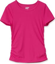 Lands' End Girls Short Sleeve Active Ribbed Tee