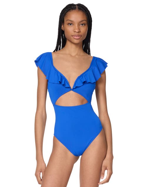 Ruffle V-Wire One Piece