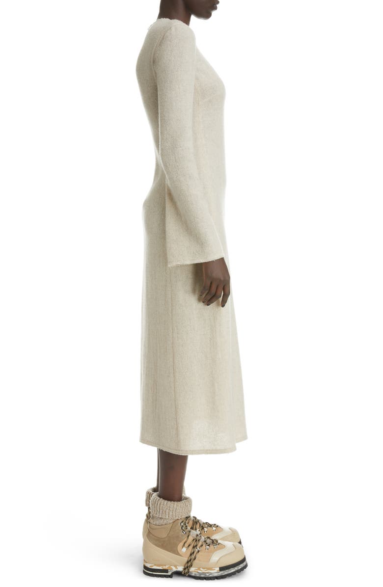Chloé Long Sleeve Wool & Recycled Cashmere Dress, Alternate, color,