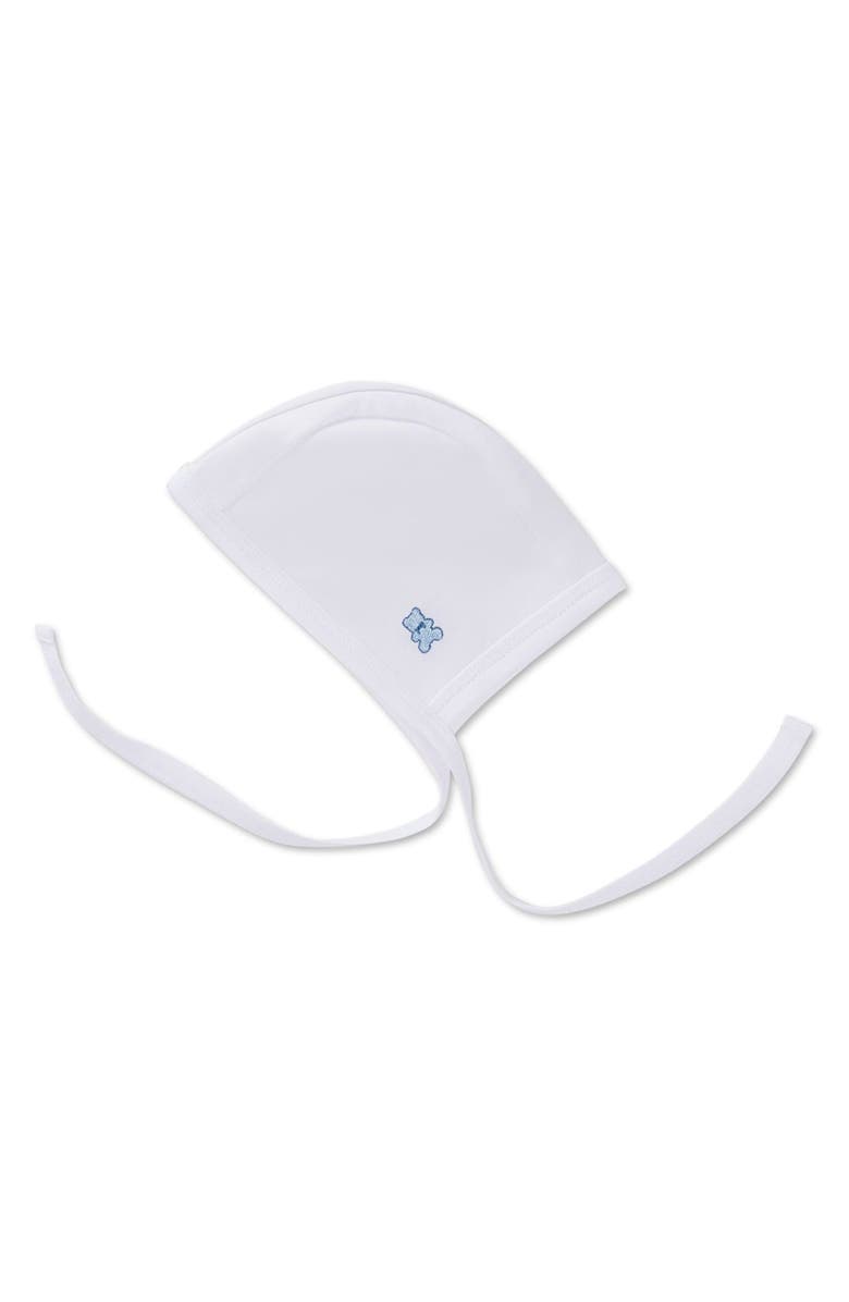 MiniMoi 3 Piece Baby Girls Cotton Footie Set with Peter Pan Collar and Embroidered Hearts, Alternate, color, Winter White