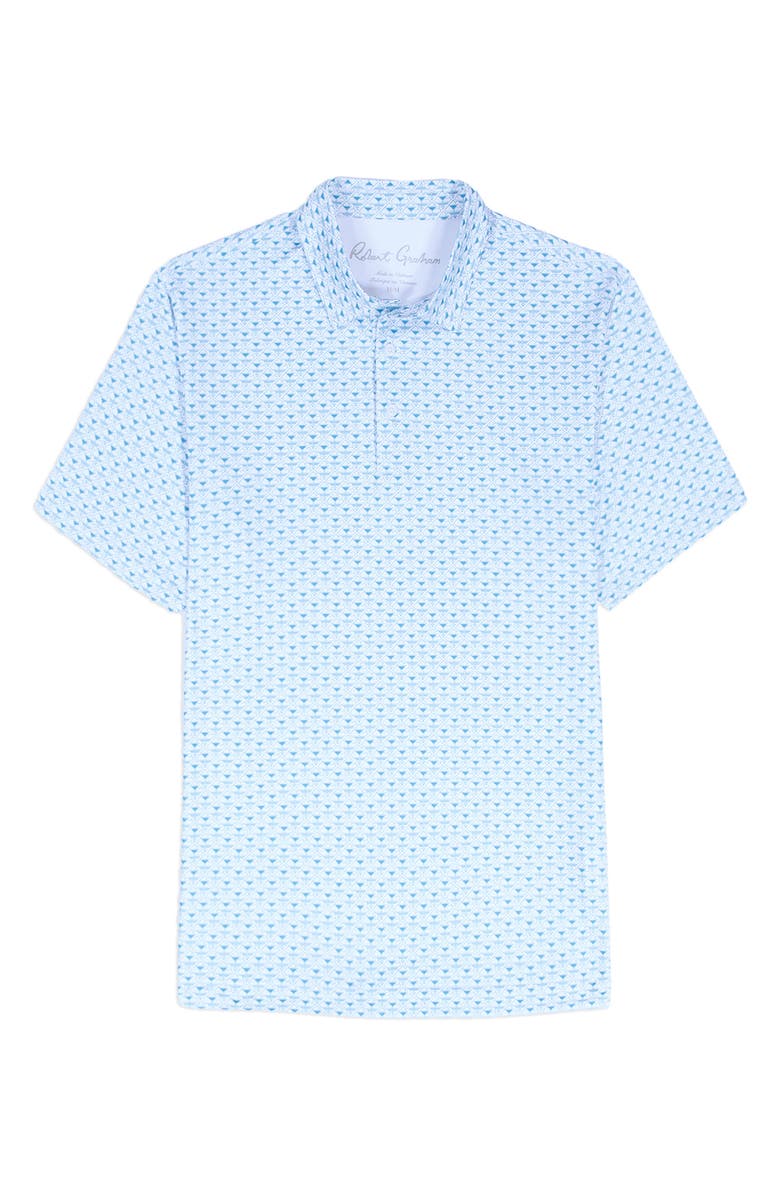 Robert Graham Links & Drinks Performance Golf Polo, Alternate, color, Light Blue