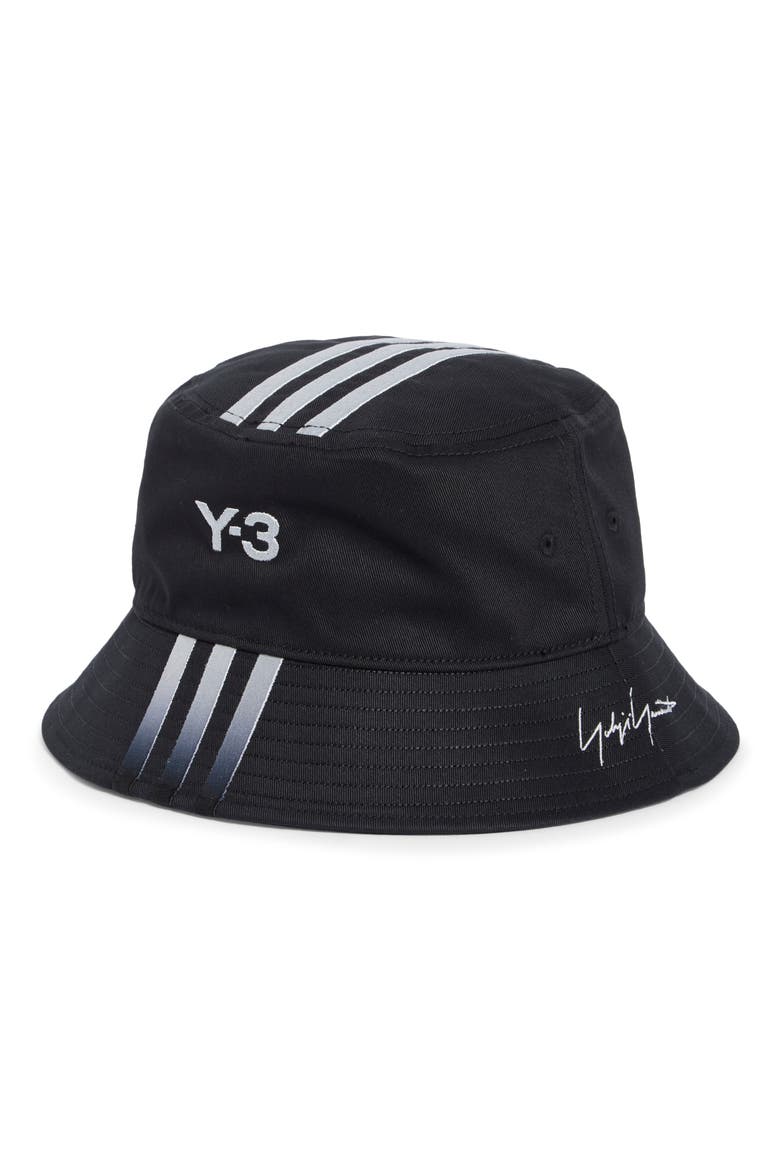 Y-3 Cotton Bucket Hat, Alternate, color, BLACK