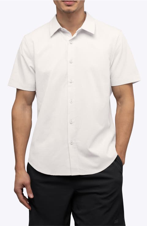 Crossover Performance Short Sleeve Button-Up Shirt