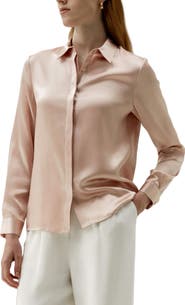 Lilysilk LILYSILK Women's Basic Concealed Placket Silk Shirt