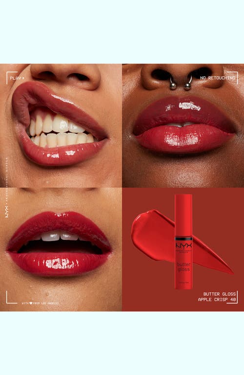 Nyx Professional Makeup Butter Gloss Nonsticky Lip Gloss In Apple Crisp
